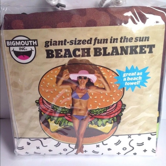 Big Mouth Inc Other - Big HAMBURGER Shape Beach Blanket/ Oversize Towel